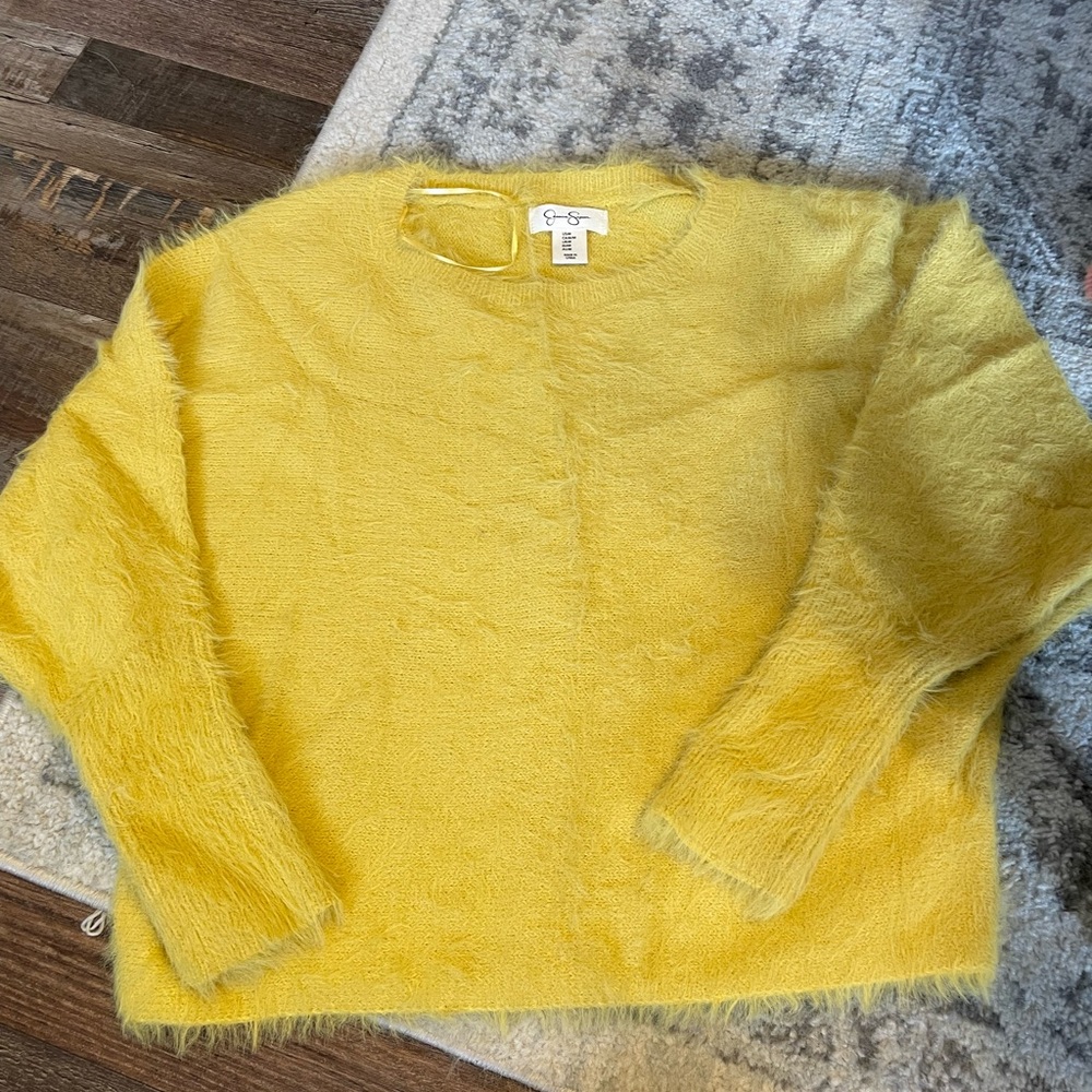 Jessica Simpson fuzzy sweater